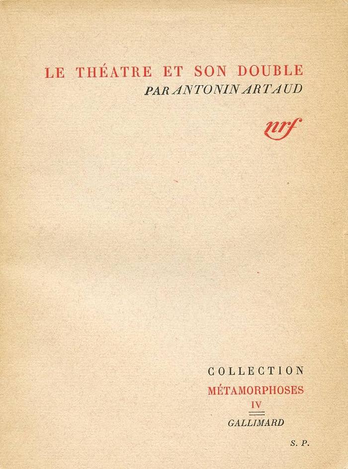 <p>Figure 31: <em>Le Théâtre et son double</em></p>